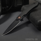 Folding Pocket Knife with D2 Steel, G10 Handle & Ball Bearing Flipper