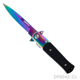 Folding Pocket Knife Rainbow Titanium Coating Blade G10 Handle for Self Defense - Dispatch Outdoor Life