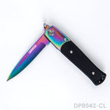 Folding Pocket Knife Rainbow Titanium Coating Blade G10 Handle for Self Defense - Dispatch Outdoor Life