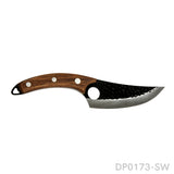 Full Tang Cleaver Bone Knife with Curved Rosewood Handle
