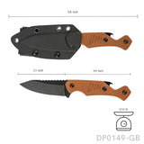 7.5“ Full Tang Fixed Blade Knife with Bottle Opener and Kydex Sheath