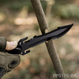 10.2" Full Tang Serrated Survival Bowie Knife with Hand Guard