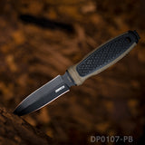 Heavy Duty Fixed Blade Hunting Knife Rubberized ABS Handle with K Sheath