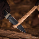 Heavy Duty Fixed Blade Hunting Knife Rubberized ABS Handle with K Sheath