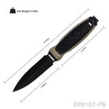 Heavy Duty Fixed Blade Hunting Knife Rubberized ABS Handle with K Sheath
