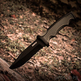 Heavy Duty Fixed Blade Hunting Knife Rubberized ABS Handle with K Sheath