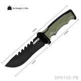 Heavy Duty Fixed Blade Hunting Knife Rubberized ABS Handle with K Sheath