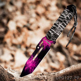 8.6'' Closed Tactical Fixed-Blade Color Knife With Leather Sheath, and Handle with Tie Rope for Outdoor, Tactical, Survival and EDC - Dispatch Outdoor Life