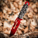 8.6'' Closed Tactical Fixed-Blade Color Knife With Leather Sheath, and Handle with Tie Rope for Outdoor, Tactical, Survival and EDC - Dispatch Outdoor Life