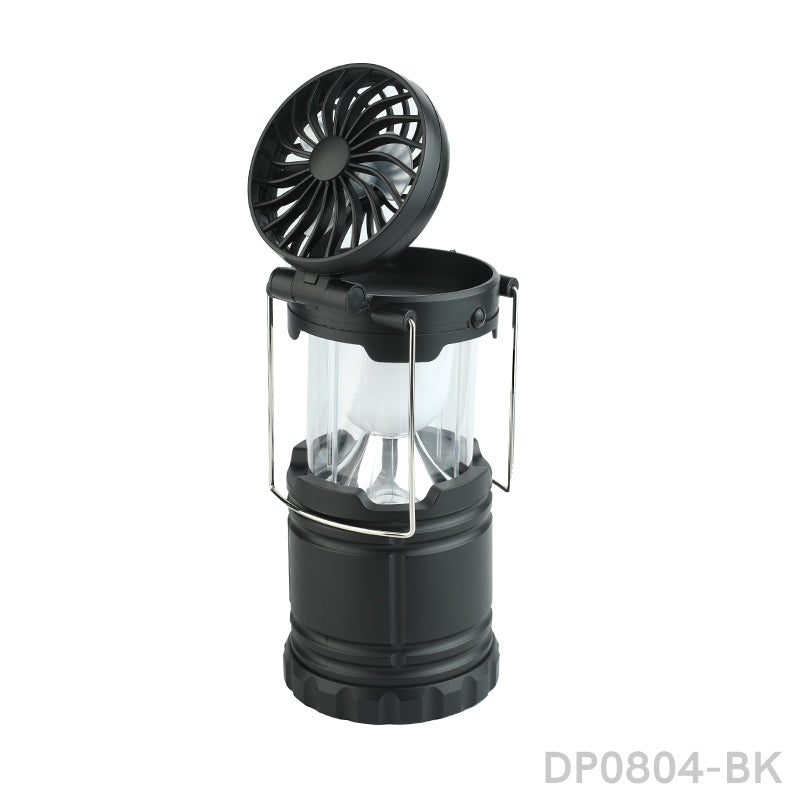 LED Portable Camping Light with Mini Fan