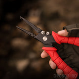 Long Nose Carbon Steel Red Fishing Pliers with Nonslip Handle