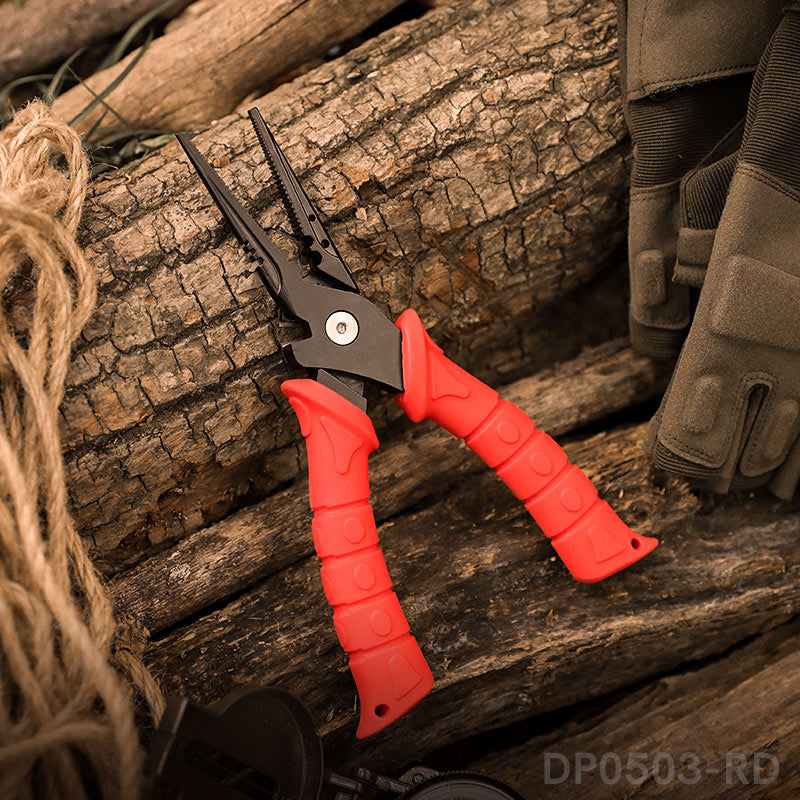 Long Nose Carbon Steel Red Fishing Pliers with Nonslip Handle – Dispatch  Knives