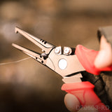 Long Nose Carbon Steel Red Fishing Pliers with Nonslip Handle
