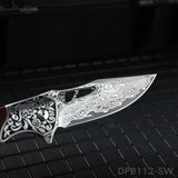 Low Profile VG10 Damascus Blade Pocket Knife with Rosewood Handle