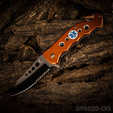 4.5" Closed Folding Pocket Knife Alumina Handle with Rope Cutter and Glass Breaker