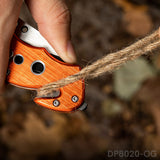 4.5" Closed Folding Pocket Knife Alumina Handle with Rope Cutter and Glass Breaker