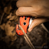 4.5" Closed Folding Pocket Knife Alumina Handle with Rope Cutter and Glass Breaker