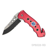 4.5" Closed Folding Pocket Knife Alumina Handle with Rope Cutter and Glass Breaker