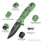 Multipurpose Folding Pocket Camping Knife with Rope Cutter & Glass Breaker