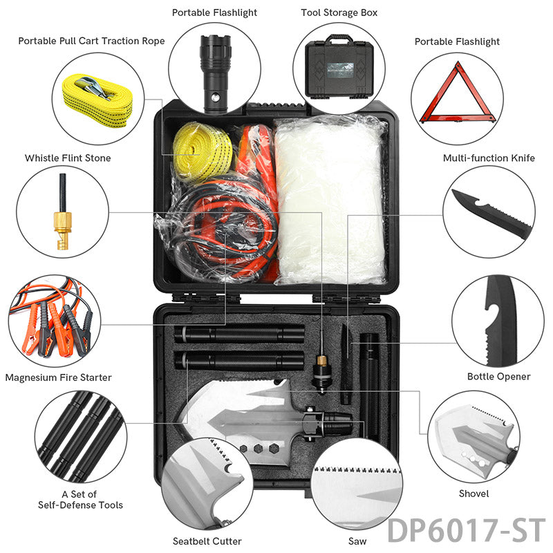Outdoor Camping Survival Multitool Kits with Storage Box for Camping, Hiking, Backpacking, Emergency