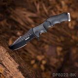 Fashion Colorful Folding Knife Serrated Blade with Safety Finger Grip Handle