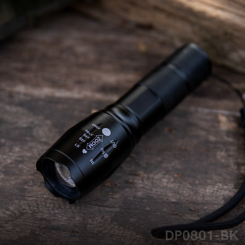 Portable Water Resistant LED Flashlight with 5 Light Modes