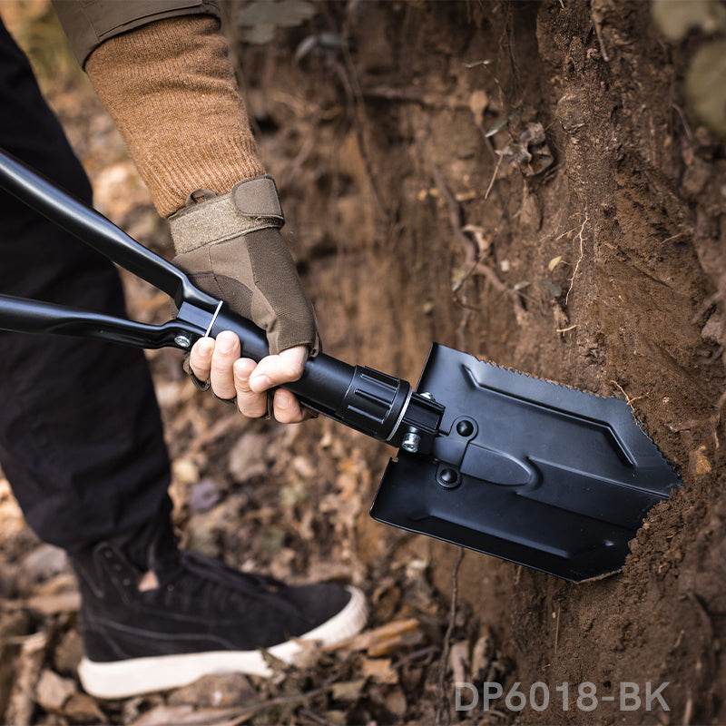 Multi-functional Folding Spade Shovel with Pouch for Gardening & Outdoor Survival