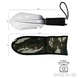 10" Full Length Small Multitool Survival Shovel with Sheath and Stainless Steel Blade - Dispatch Outdoor Life
