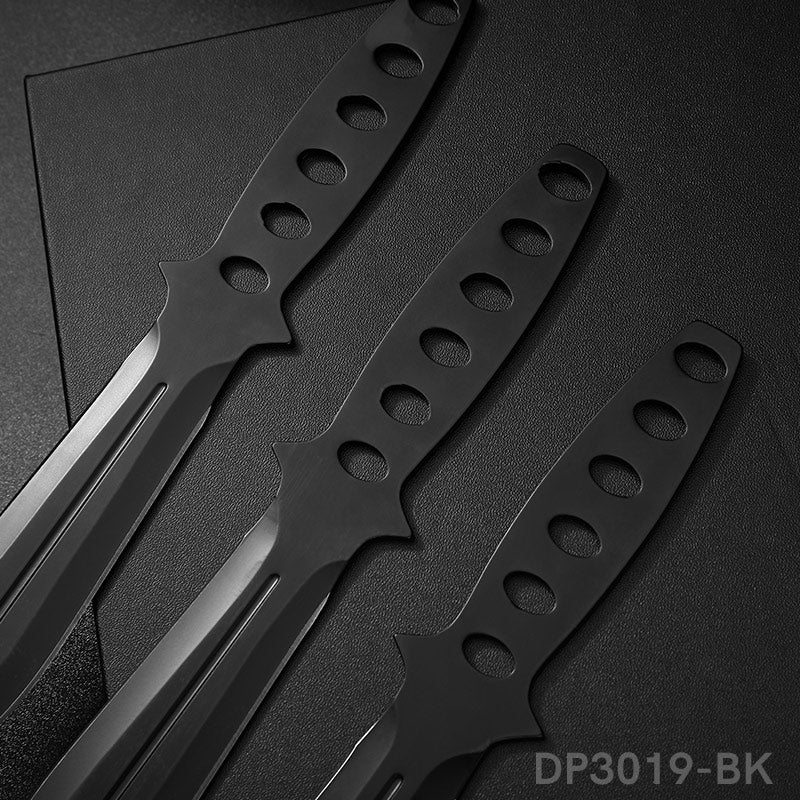 3-Piece 10" Fixed Blade Knife Set with Nylon Sheath