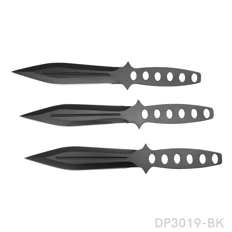 3-Piece 10" Fixed Blade Knife Set with Nylon Sheath