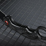 RBLACK Blackened Blade Claw Knife with Red Gasket