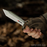 RBLACK Tough Serrated Fixed Blade Knife with Waist Clip Kydex Sheath