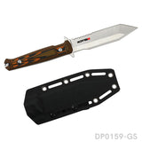RBLACK Tough Serrated Fixed Blade Knife with Waist Clip Kydex Sheath