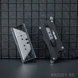 RBLACK Mini Retractable Box Cuttter Utility Knife with 5Pcs Razor Blades