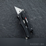 RBLACK Mini Retractable Box Cuttter Utility Knife with 5Pcs Razor Blades