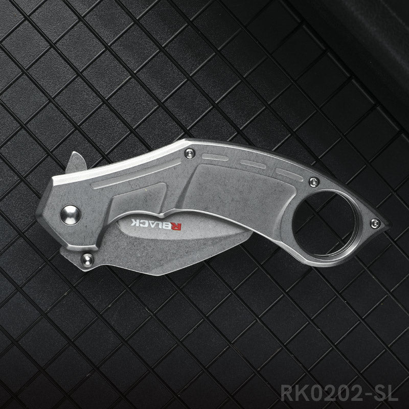RBLACK Wharncliffe Blade Pocket Knife With Clip RK0202-SL
