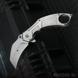 RBLACK Wharncliffe Blade Pocket Knife With Clip RK0202-SL