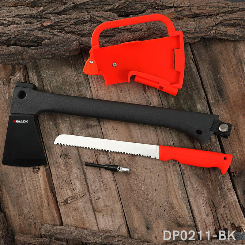 RBLACK Camping Hatchet and Accessories Combo with Wood Saw and Fire Starter
