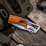 Titanium coated Blade Folding Pocket Knife with Glass Breaker