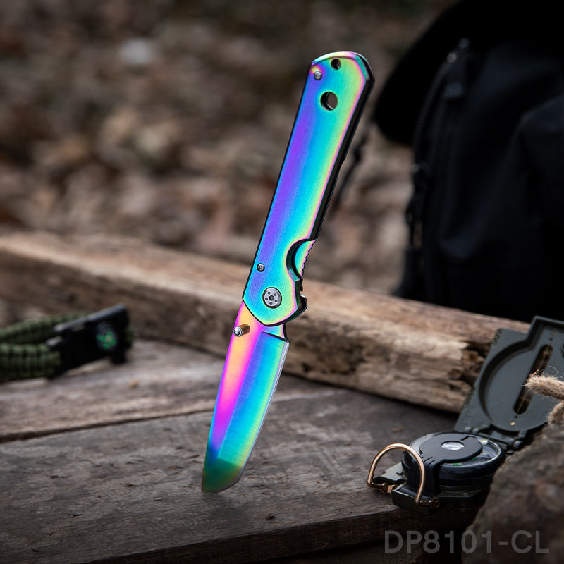 Rainbow Blade Folding Knife with PP7 Sheet Double Sided Grinding – Dispatch  Knives