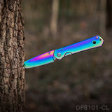 Rainbow Blade Folding Knife with PP7 Sheet Double Sided Grinding