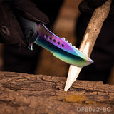 Fashion Colorful Folding Knife Serrated Blade with Safety Finger Grip Handle