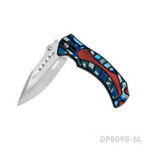 Sanding Blade Folding Knife with Printed Patterned Handle
