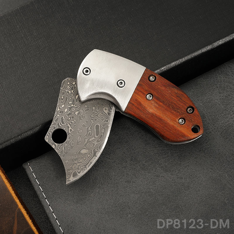 2.75"Folded Small Damascus Steel Blade EDC Pocket Knife