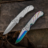 Stainless Steel Folding Knife with Titanium Surface Treatment