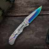 Stainless Steel Folding Knife with Titanium Surface Treatment