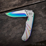 Stainless Steel Folding Knife with Titanium Surface Treatment