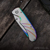 Stainless Steel Folding Knife with Titanium Surface Treatment