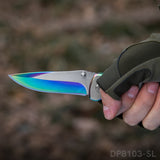 Stainless Steel Folding Knife with Titanium Surface Treatment