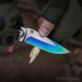 Stainless Steel Folding Knife with Titanium Surface Treatment